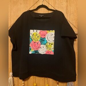 Smiley Face textured top